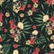 Tropical colorful vintage seamless pattern