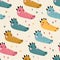 Tropical crocodile. Seamless pattern with cute animals faces. Childish print for nursery in a Scandinavian style. For baby clothes