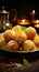 Tropical crunch Tangy, crispy kacha aam ke ladoo, a tropical treat