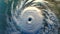 Tropical cyclone, satellite view, 3D animation