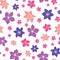 Tropical ditsy flowers vector repeat pattern. Pattern for fabric, backgrounds, wrapping, textile, wallpaper, apparel