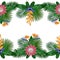 Tropical Double Seamless Border