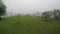 A tropical downpour over Eten Island in Truk Lagoon