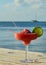 Tropical drink at seashore