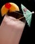 Tropical drink with vodka cherry and lemon slice for a delicious Tom Collins