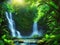 Tropical Elegance: Majestic Waterfall Landscape Image
