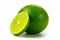 Tropical Elegance: Ripe Lime on a White Background