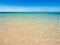 Tropical empty beach on a bright sunny day sea horizon in the background