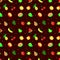 Tropical exotic fruits seamless pattern. Cute fresh organic frui