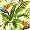 Tropical exotic painting seamless background