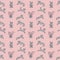 Tropical exotic potted plants, cactus and cute cats, seamless pattern. For fabric, textile, tile, Wallpaper, wrapping paper