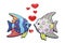 Tropical Fishes with Love Hearts