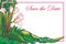 Tropical Floral frangipani flower card template