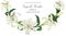 Tropical floral watercolor arc with oriental white lilies