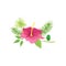 Tropical Flower And Leafs Hawaiian Vacation Classic Symbol