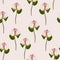 Tropical flower seamless pattern. Blossom Spathiphyllum flowers for nature background.