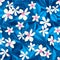 Tropical frangipani floral seamless pattern