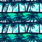 Tropical frangipani with palms seamless pattern