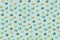 Tropical fruit pattern on a light blue background. Minimal summer layout