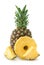 Tropical fruit pineapple, whole and sliced