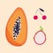 tropical fruits icons