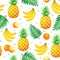 Tropical fruits pattern