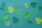 Tropical Handcrafted Papercraft Nature Petals.Hobby of paper sheet. Children`s creativity.