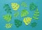 Tropical Handcrafted Papercraft Nature Petals.Hobby of paper sheet. Children`s creativity.