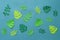 Tropical Handcrafted Papercraft Nature Petals.Hobby of paper sheet. Children`s creativity.