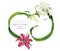Tropical heart wreath with oriental lilies