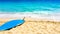 Tropical Holiday Banner - Beach, sea and surf background. Sandy