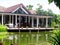 Tropical house veranda & natural pond