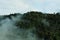 Tropical humid rainforest with clouds coming in