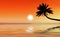 Tropical icon sunset