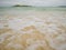 Tropical Idyllic ocean Blue sky and beautiful Beach and sea foam