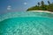 Tropical island with a cristal clear sea