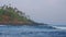 A tropical island in the Indian Ocean. Slow motion video ocean waves off the coast of Sri Lanka. Merisa Secret Beach.
