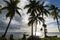 Tropical island at sunset. Fiji. Beqa Island.