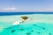 Tropical island surrounded by beautiful lagoons. Onok Island Balabac, Philippines. Rest on a tropical island.