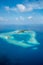 Tropical islands and atolls in Maldives from aerial view