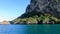 Tropical islands view from riding boat, Krabi Thailand nature landscape