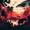 Tropical Jungle Travel Adventure, Made with Generative AI