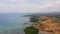 Tropical landscape with beach and sea.