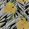 Tropical leafy textured 3d seamless pattern. Floral embossed leafy background. Grunge colorful modern floral backdrop. Line art