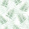 Tropical leaves and flowers. Delicate seamless pattern.