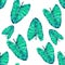 Tropical leaves pattern. Green leaf monstera seamless.