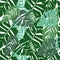 Tropical leaves seamless pattern. Green palm leaves background.