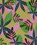 Tropical leaves texture exotic growth floral season background