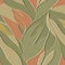 Tropical leaves textured 3d seamless pattern. Floral embossed leafy background. Grunge colorful modern backdrop. Line art flowers