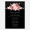 Tropical lily flower wedding invitation card